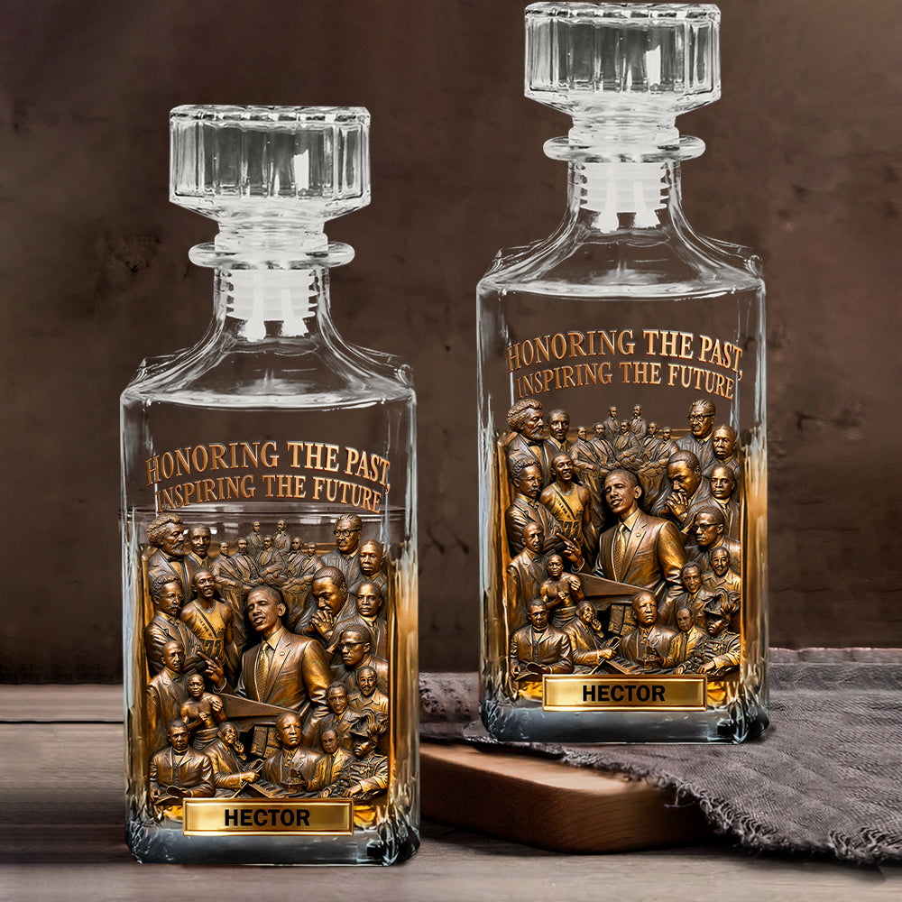 Black History Month - Personalized African American Whiskey Decanter Set