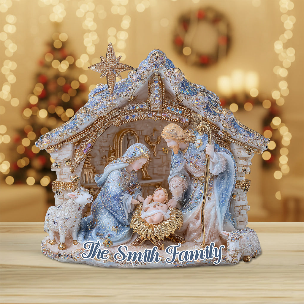 Nativity Scene - Personalized Christian Custom Shaped Acrylic Plaque