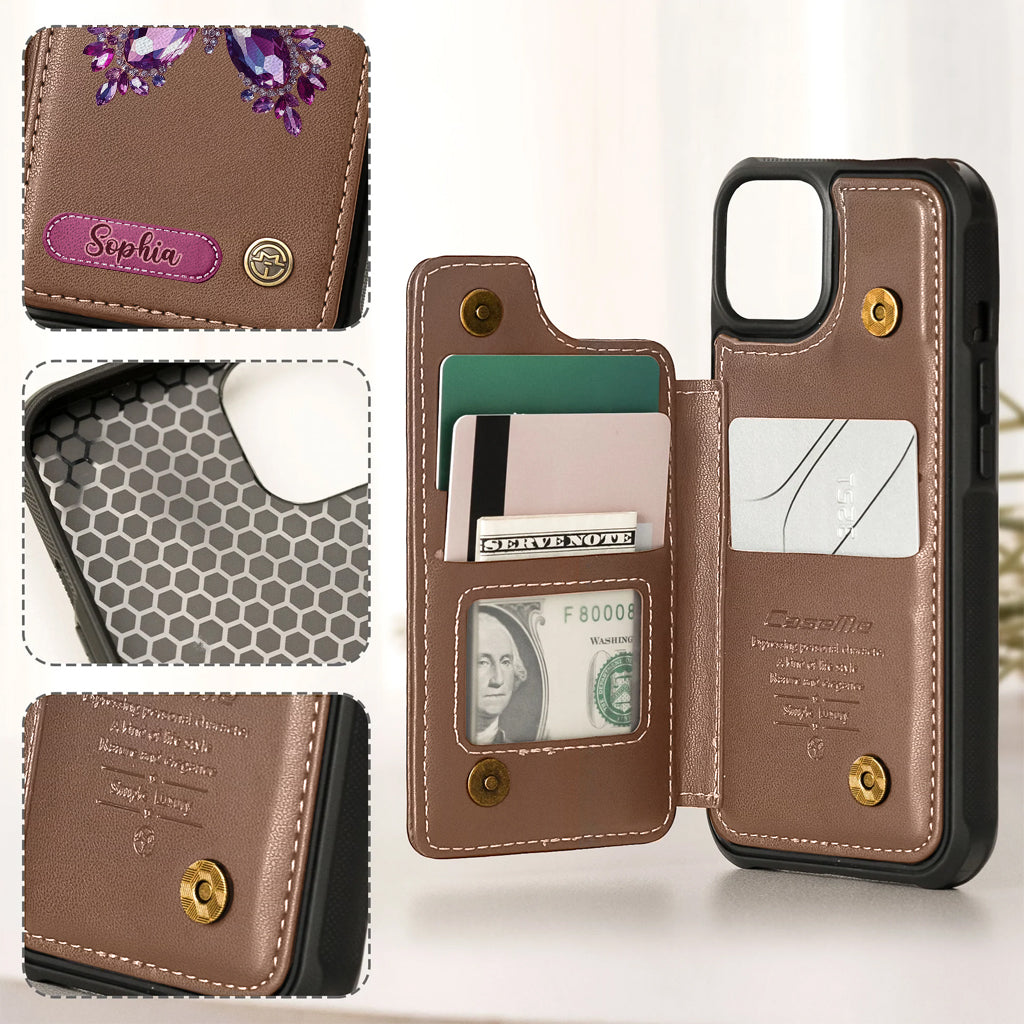 Beautiful Butterfly - Personalized Butterfly Wallet Phone Case