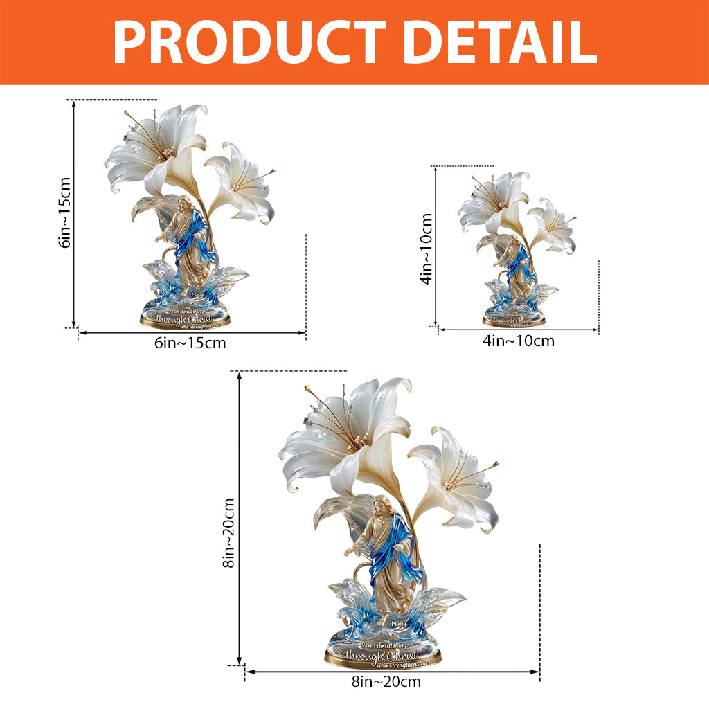 I Can Do All Thing Through Christ - Personalized Christian Custom Shaped Acrylic Plaque