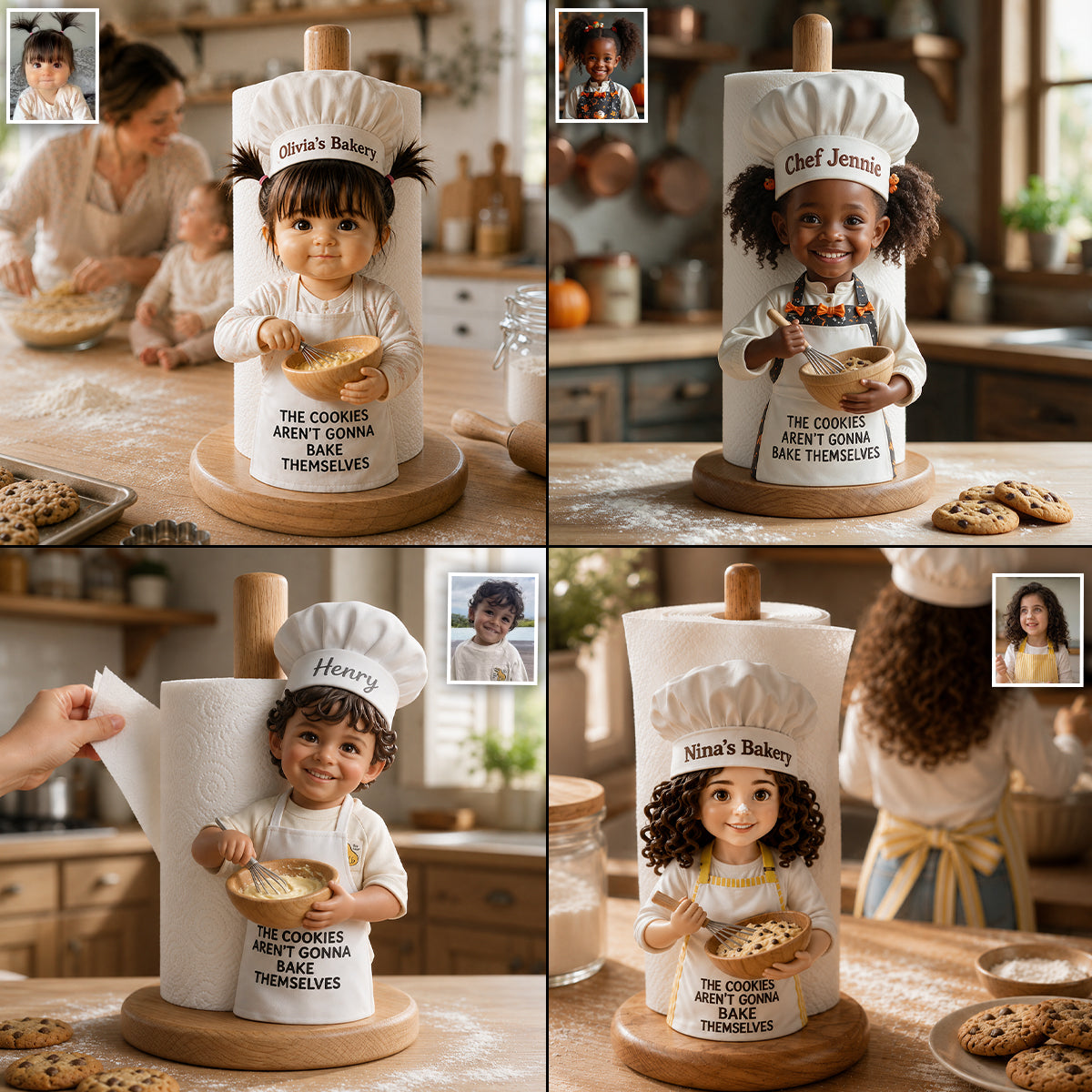 Little Chef - Personalized Kid Paper Towel Stand