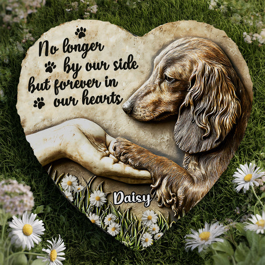 Forever In Our Hearts - Personalized Dog Heart Shaped Stone