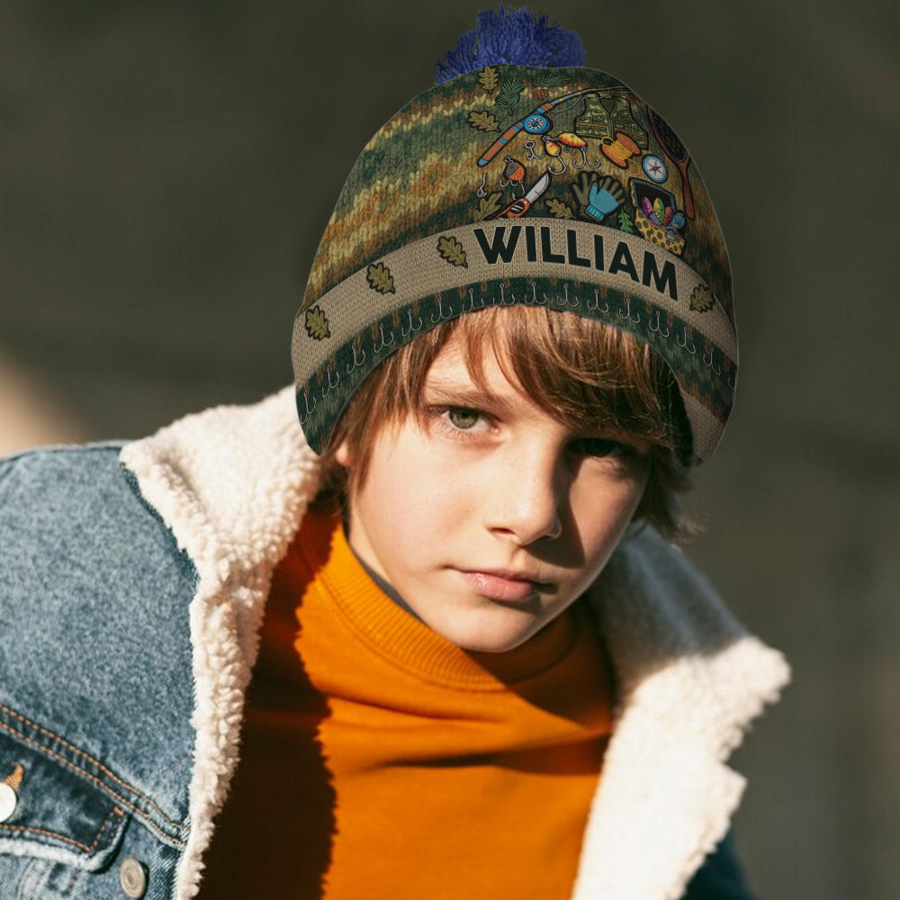 Love Fishing - Personalized Fishing Beanie Hat