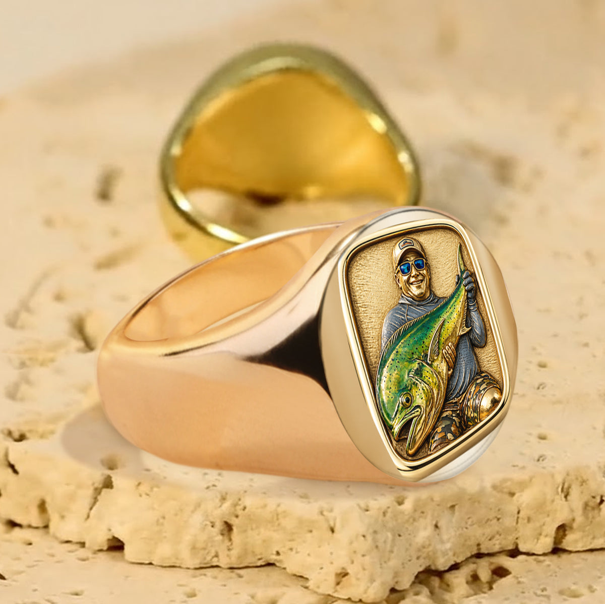 Gone Fishing - Personalized Fishing Signet Ring