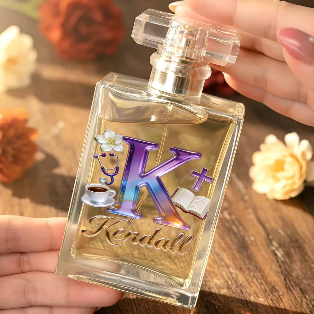 Initial Letter Aesthetic - Personalized Self Love Refillable Perfume Bottle