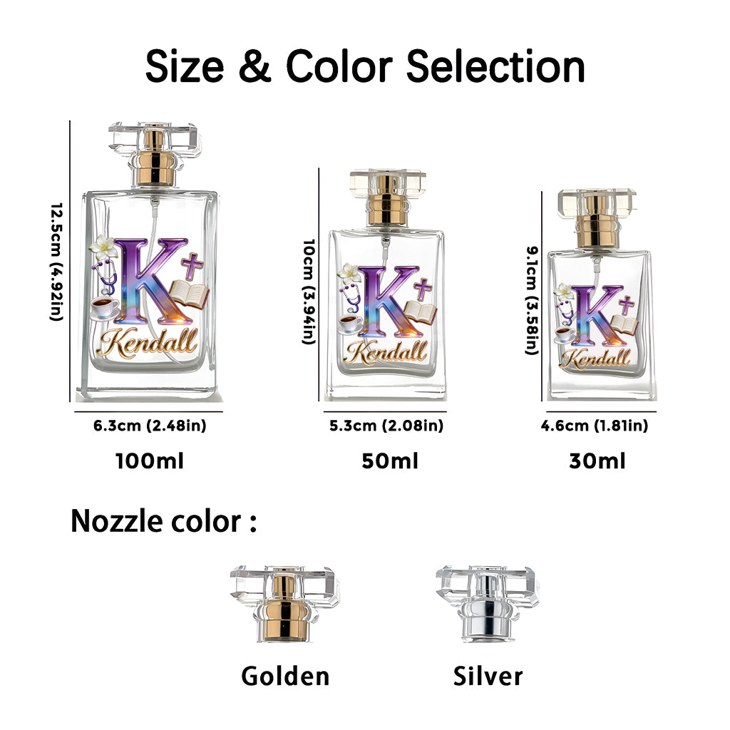 Initial Letter Aesthetic - Personalized Self Love Refillable Perfume Bottle