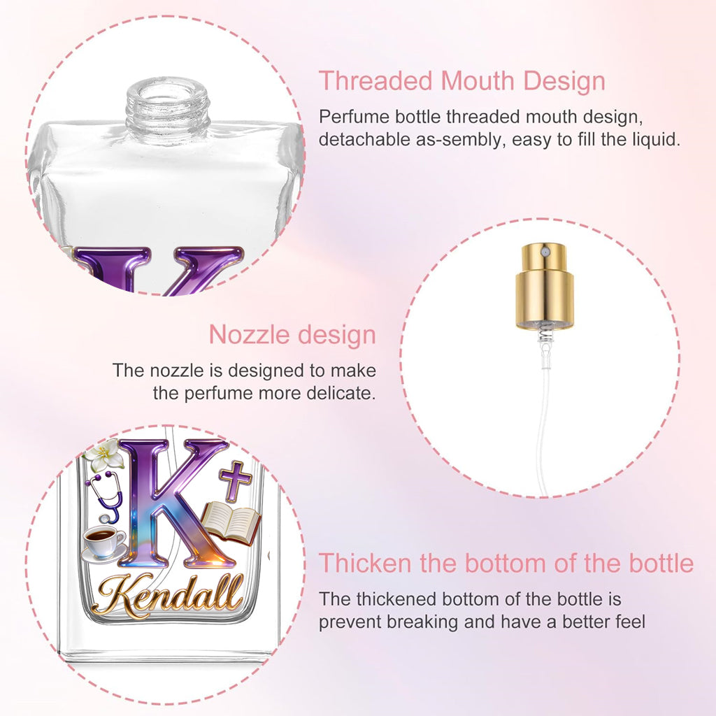 Initial Letter Aesthetic - Personalized Self Love Refillable Perfume Bottle