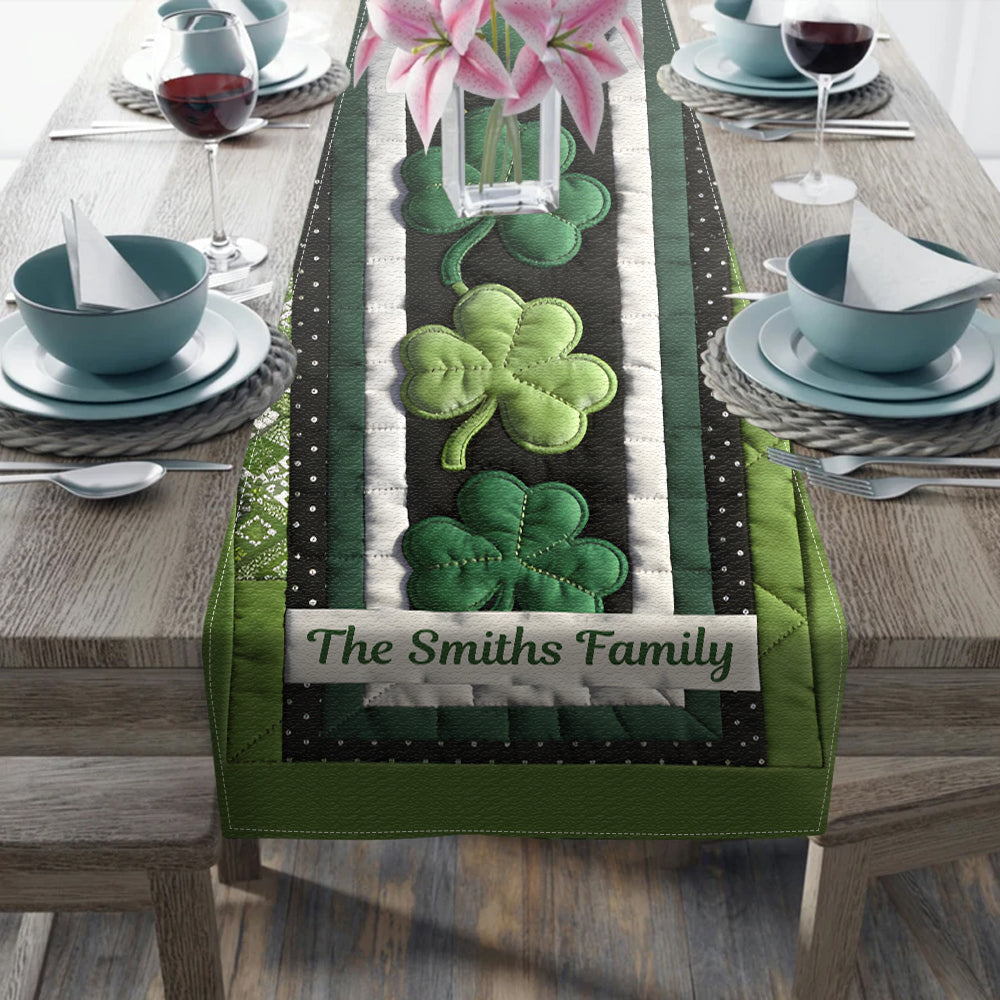 Irish Shamrock - Personalized Irish Table Runner