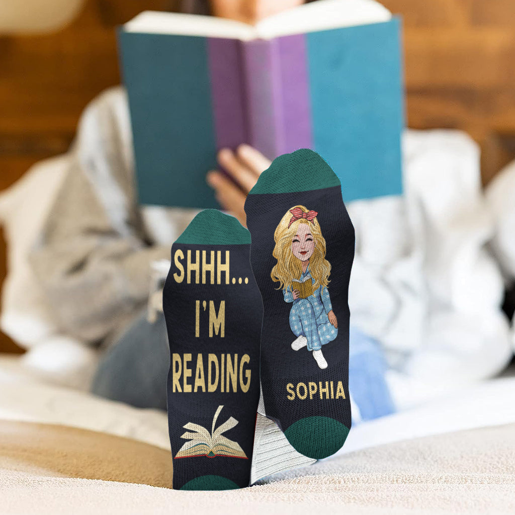 Shhh I'm Reading - Personalized Book Socks