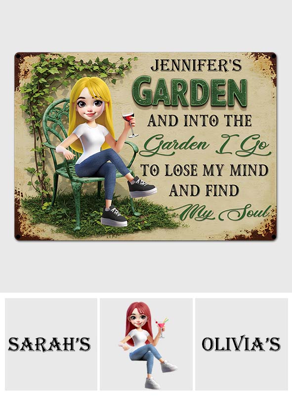 And Into The Garden I Go To Lose My Mind And Find My Soul - Personalized Graduation Rectangle Metal Sign
