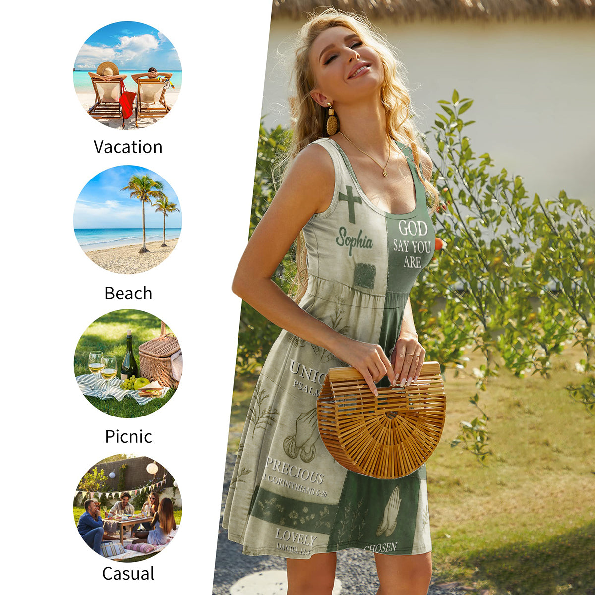 God Say You Are - Personalized Christian Sleeveless Dress