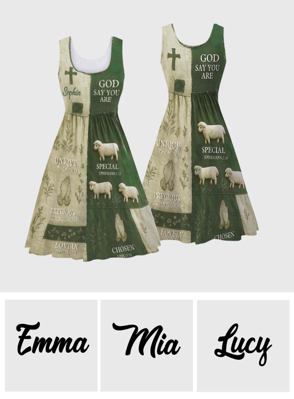 God Say You Are - Personalized Christian Sleeveless Dress
