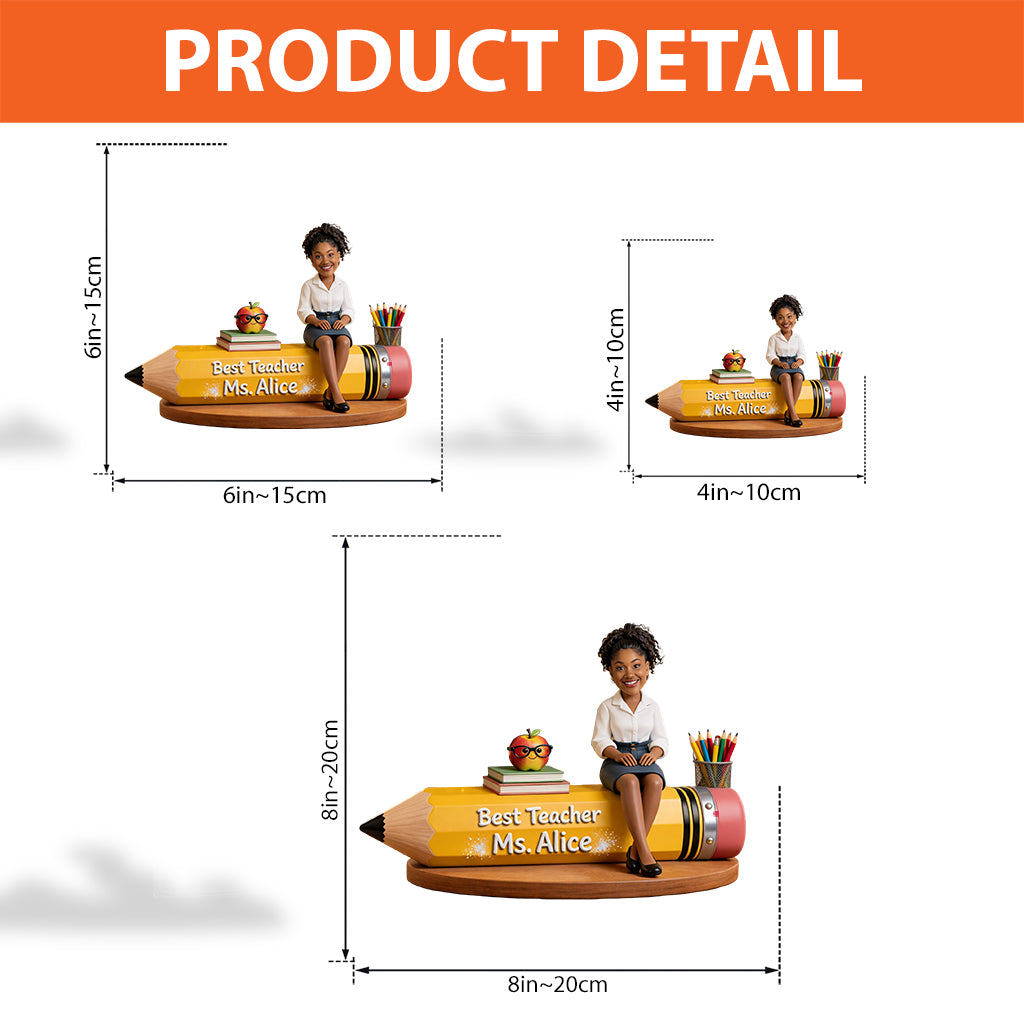 Teacher Gift, Best Gift for Teacher - Personalized Teacher Custom Shaped Acrylic Plaque