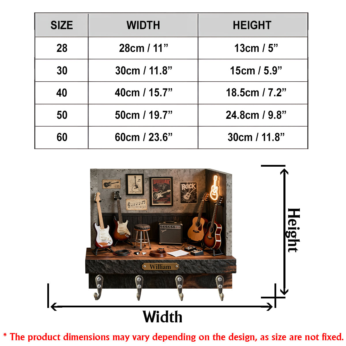 Guitarist - Personalized Guitar Custom Shaped Hanging Rack