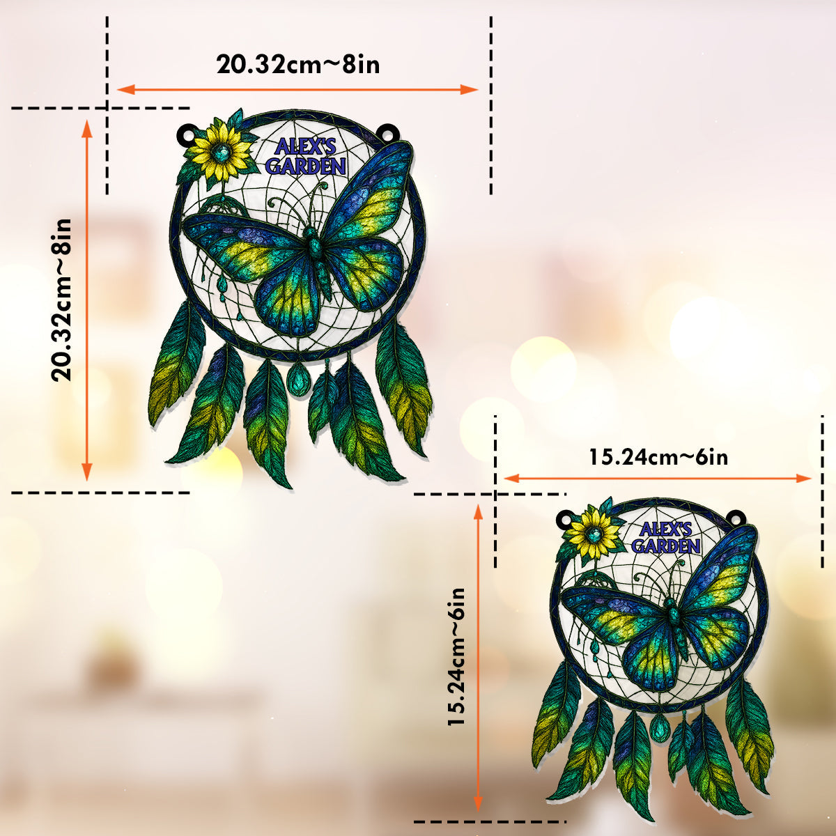 Garden Theme Decor For Dreamers - Personalized Gardening Window Hanging Suncatcher Ornament