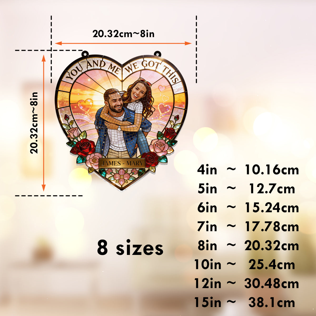 You & Me We Got This - Personalized Couple Window Hanging Suncatcher Ornament