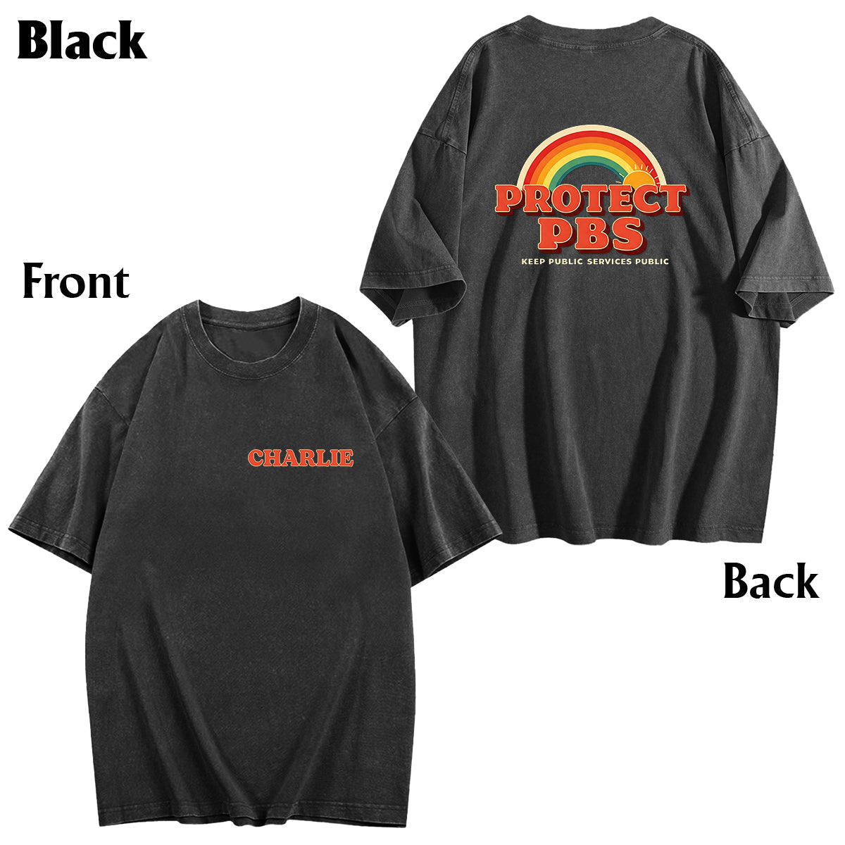 Keep Public Service Public - Personalized LGBT Support Wash T-Shirt