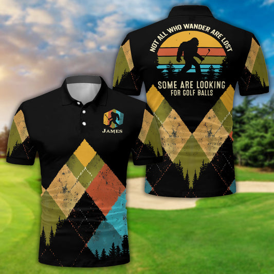 Looking For Golf Balls - Personalized Golf Polo Shirt