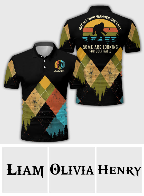 Looking For Golf Balls - Personalized Golf Polo Shirt