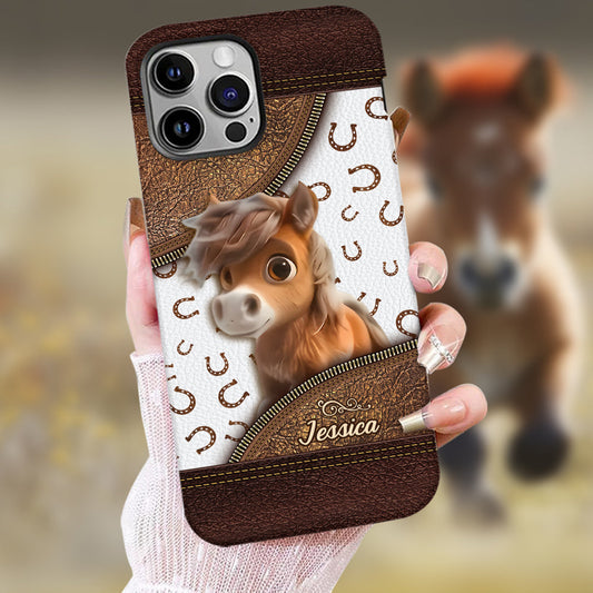 Cute Horse - Personalized Horse Full Print Phone Case