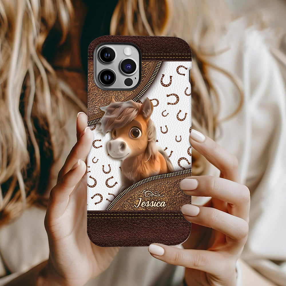 Cute Horse - Personalized Horse Full Print Phone Case