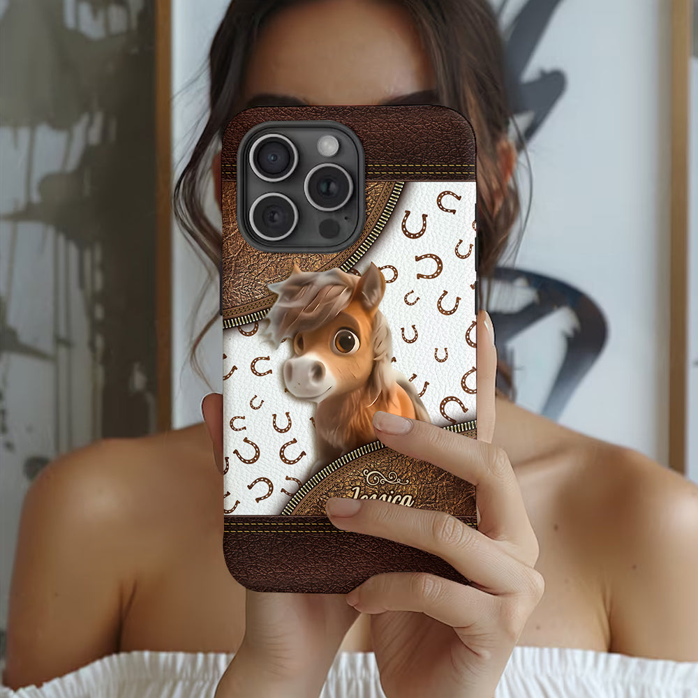 Cute Horse - Personalized Horse Full Print Phone Case