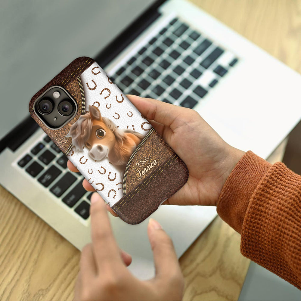 Cute Horse - Personalized Horse Full Print Phone Case