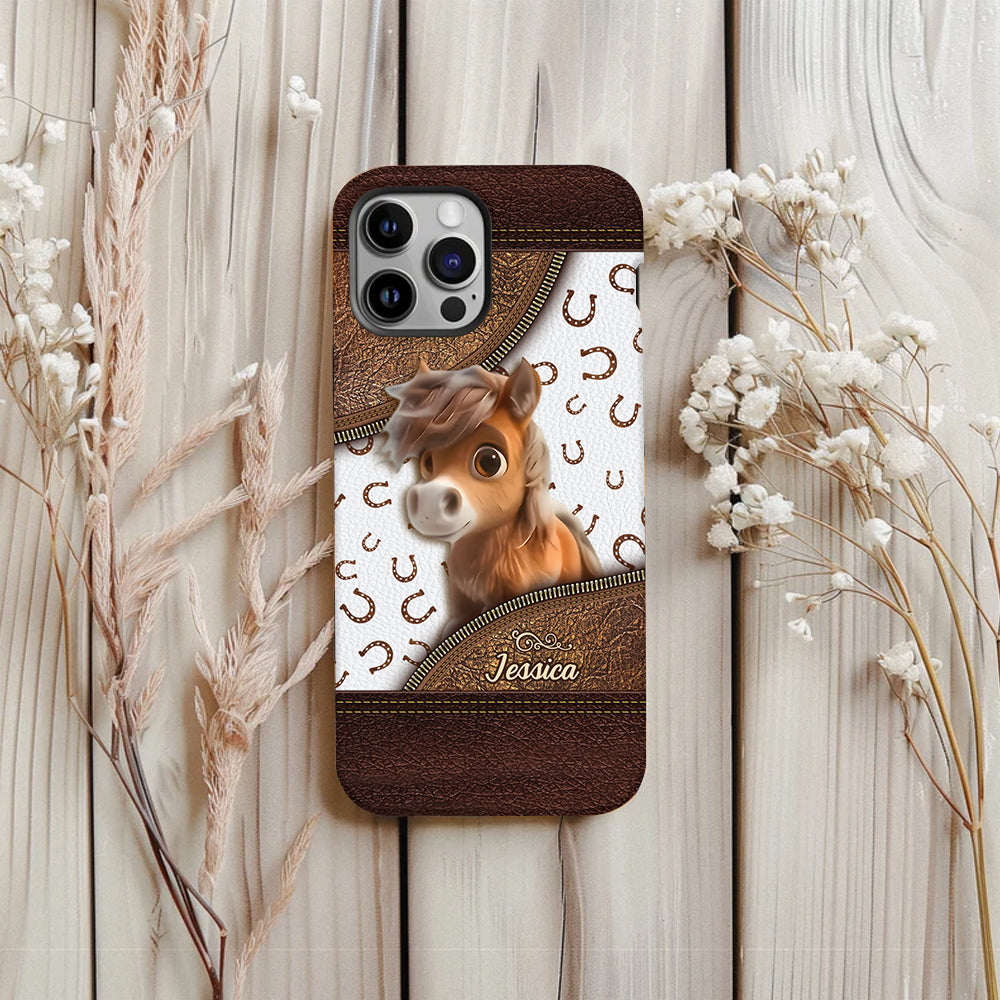 Cute Horse - Personalized Horse Full Print Phone Case
