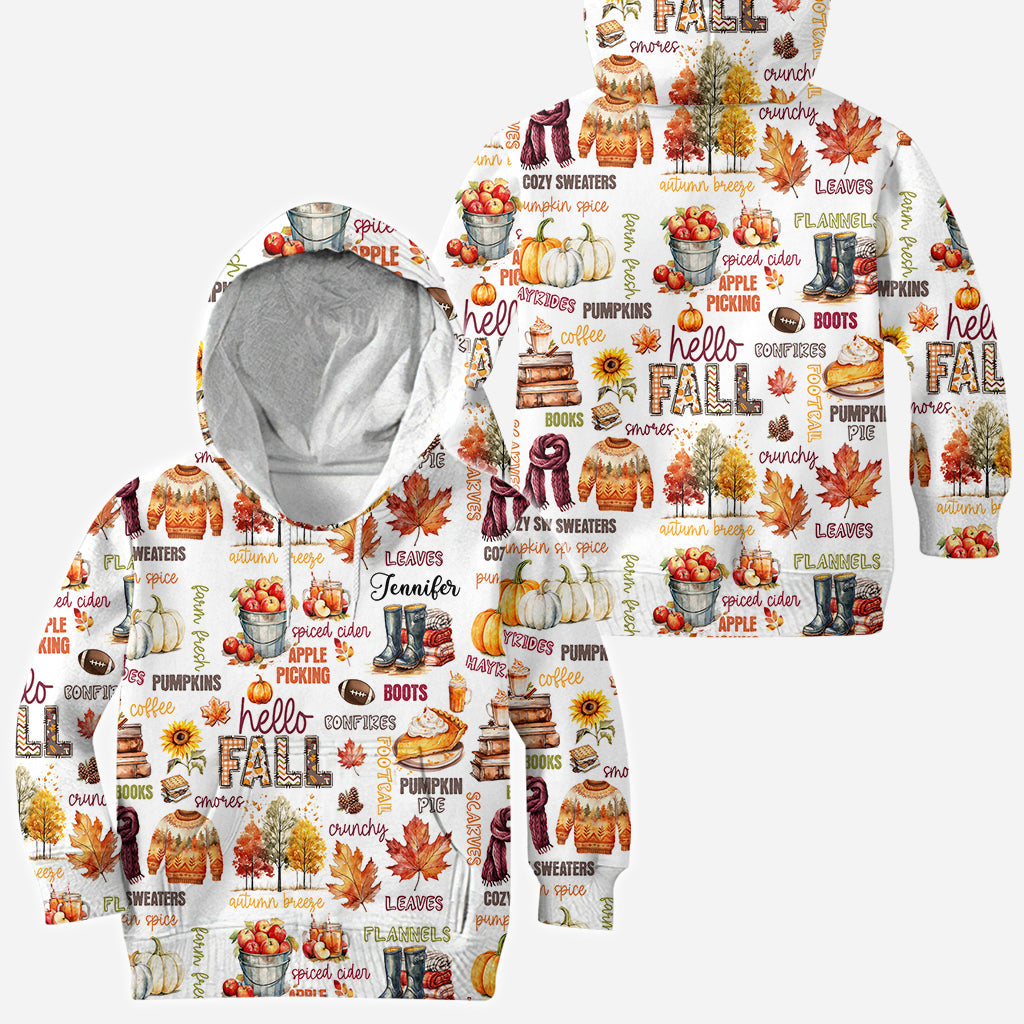 Hello Fall - Personalized Autumn All Over Shirt