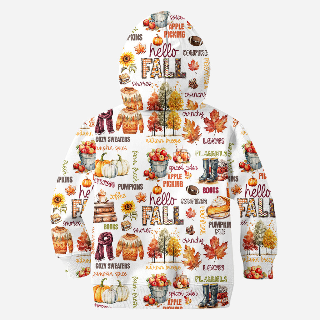 Hello Fall - Personalized Autumn All Over Shirt