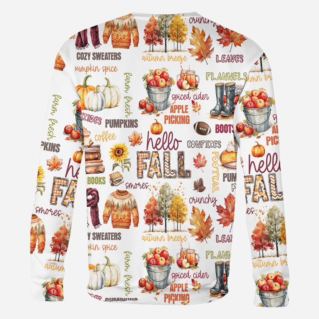 Hello Fall - Personalized Autumn All Over Shirt