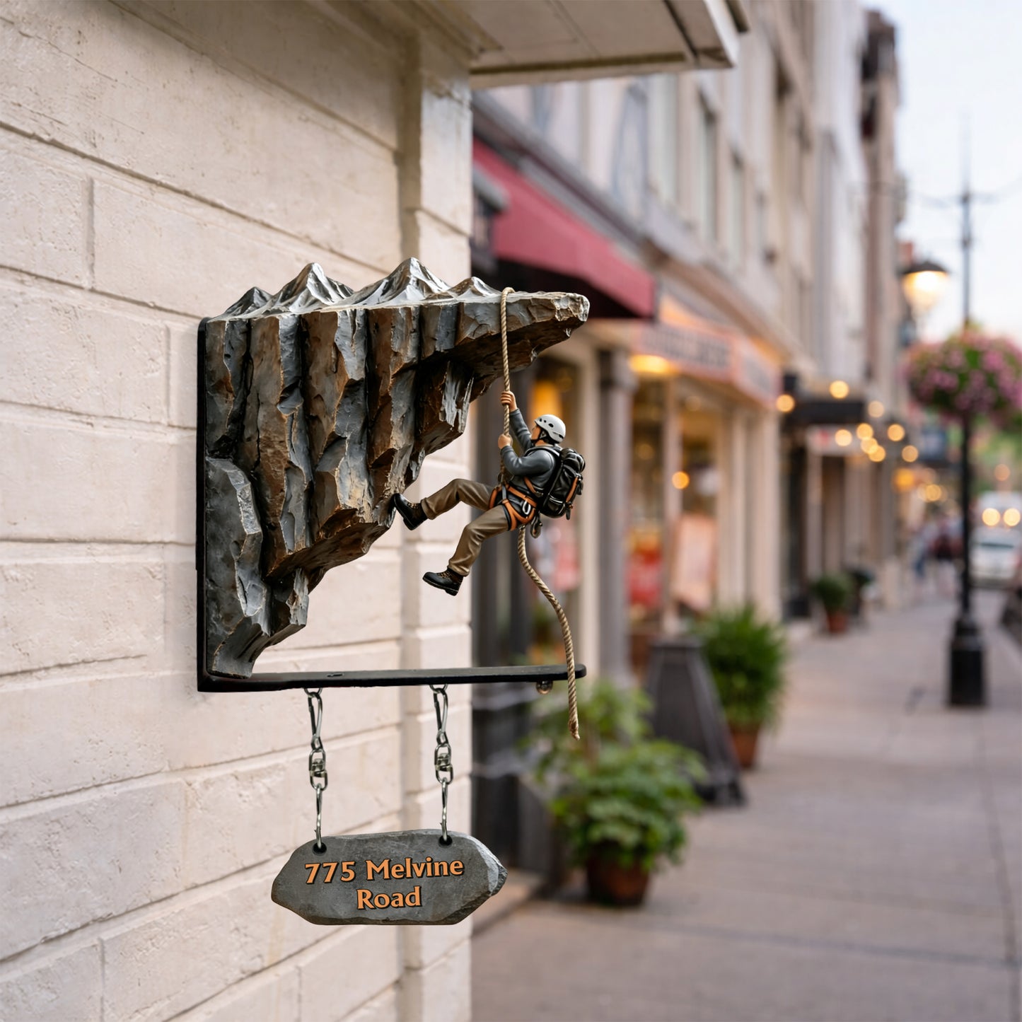 Mountain Climbing Adventure - Personalized Rock Climbing Wooden Wall Mount Sign