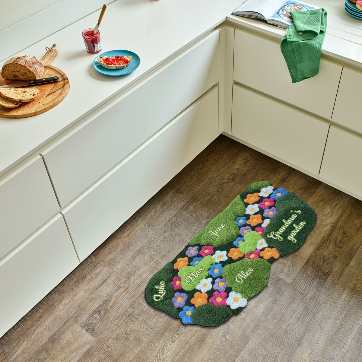 Grandma's Garden - Personalized Grandma Non-Slip Tufted Rug