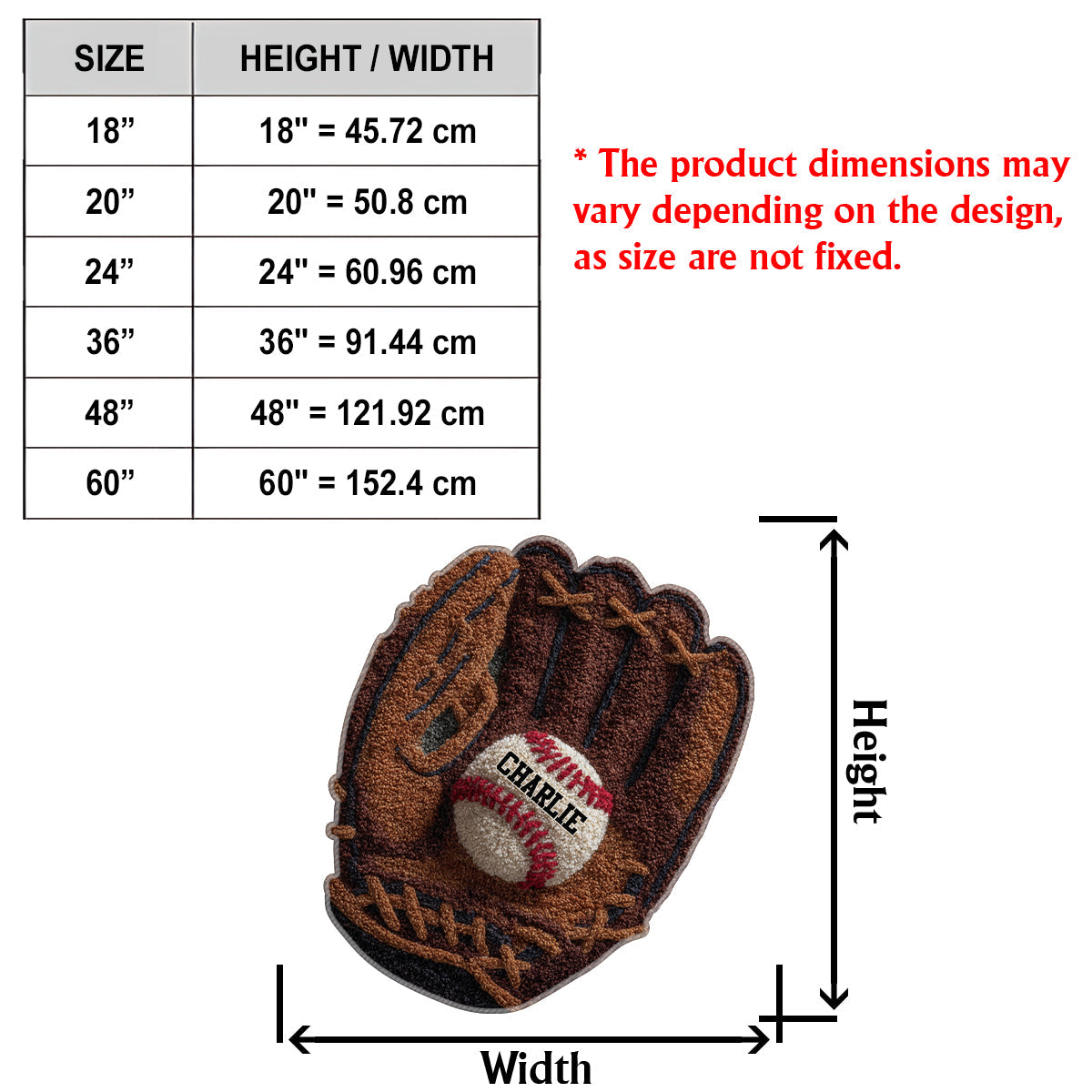 Gameday - Personalized Baseball Non-Slip Tufted Rug