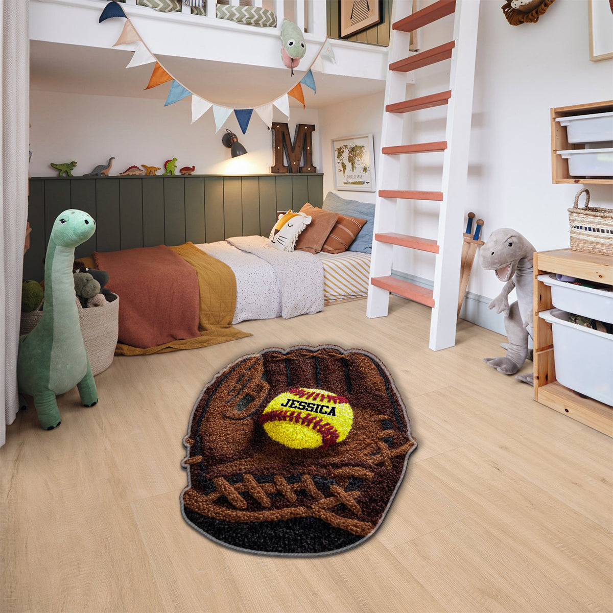 Softball Lover - Personalized Softball Non-Slip Tufted Rug