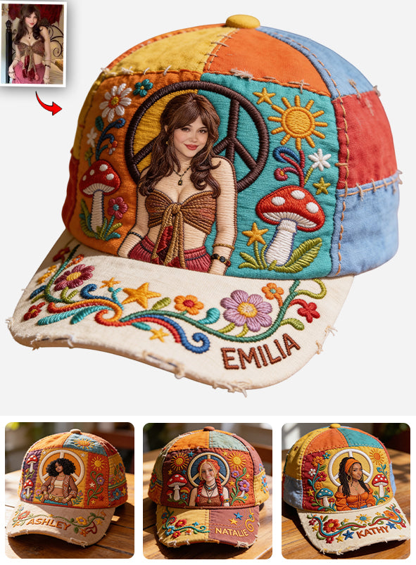 Peace Love Sunshine - Personalized Hippie Classic Cap