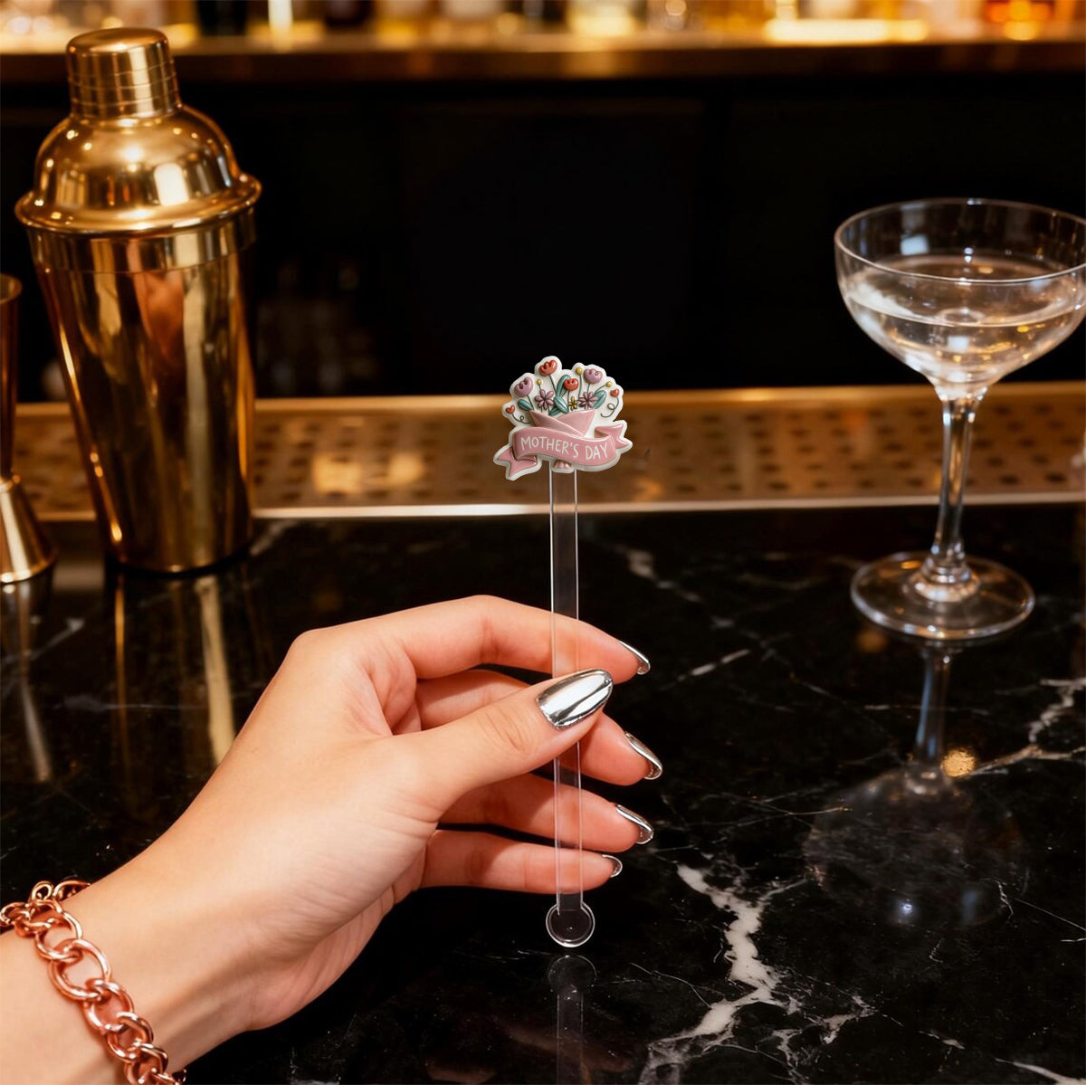 Perfect Gift for Mom - Personalized Mother Set Accent Mug with Acrylic Stirrers