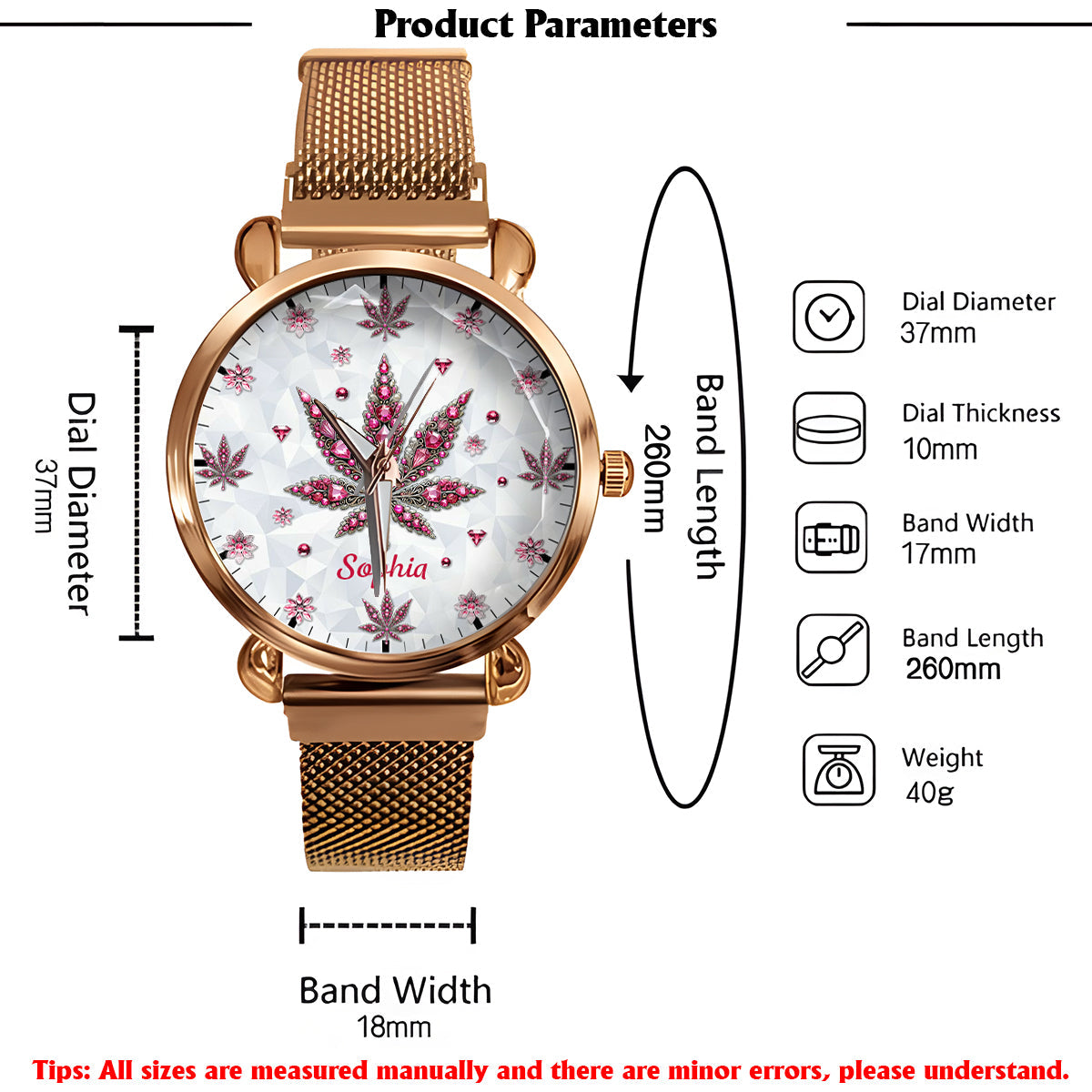 Stunning Leaf - Personalized Weed Women Hand Watch