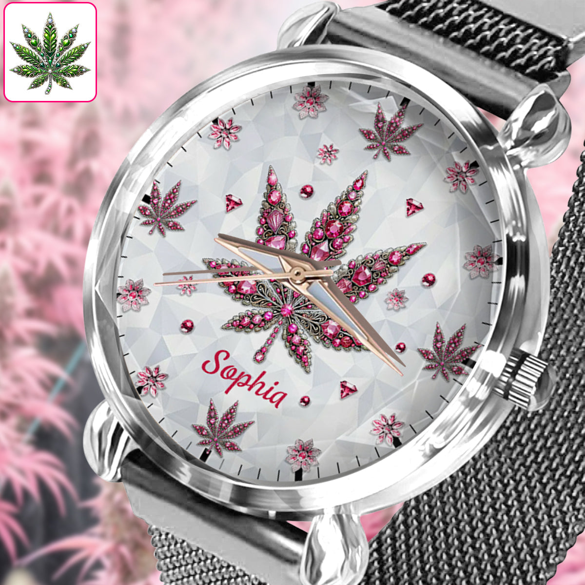 Stunning Leaf - Personalized Weed Women Hand Watch