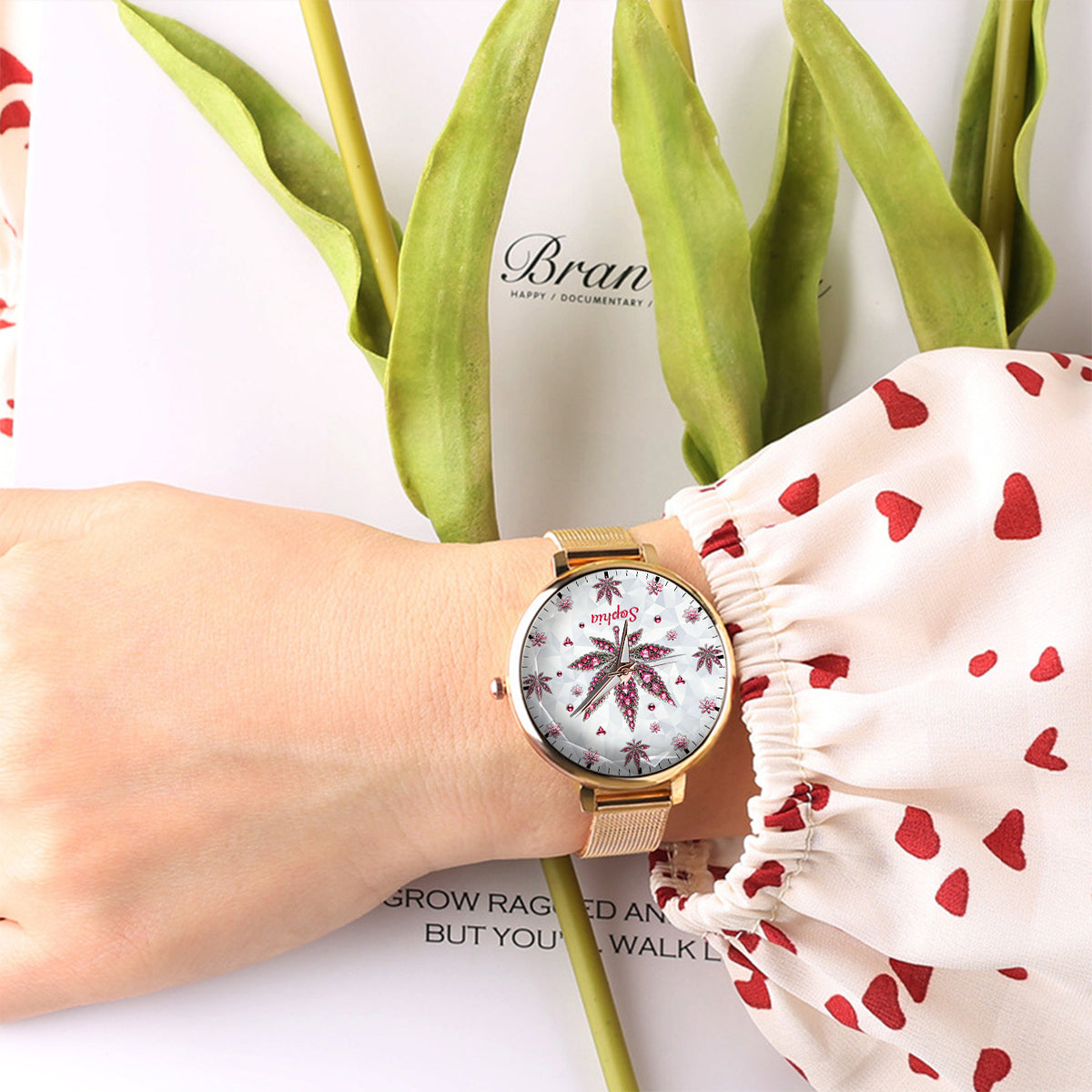 Stunning Leaf - Personalized Weed Women Hand Watch