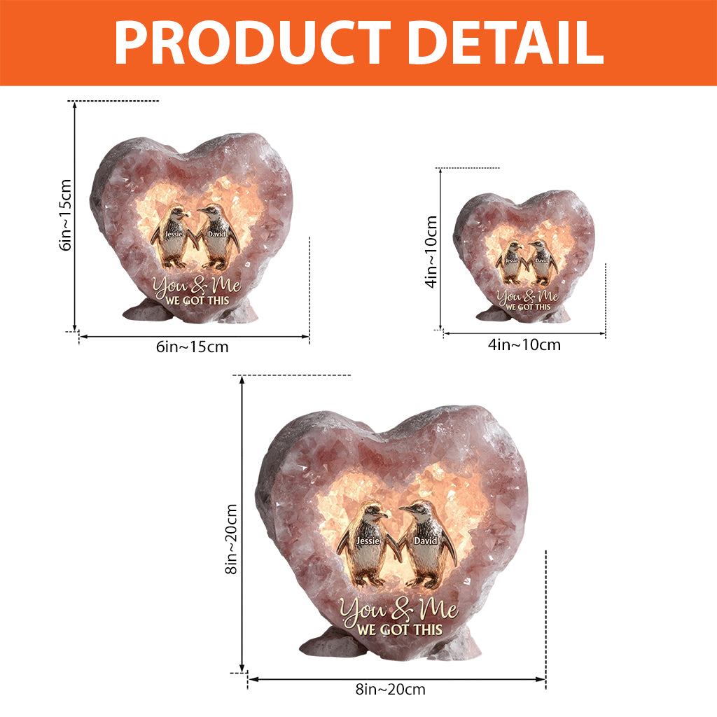 Rose Quartz Style Anniversary Gift, Valentine Gift, Unconditional Love - Personalized Couple Custom Shaped Acrylic Plaque