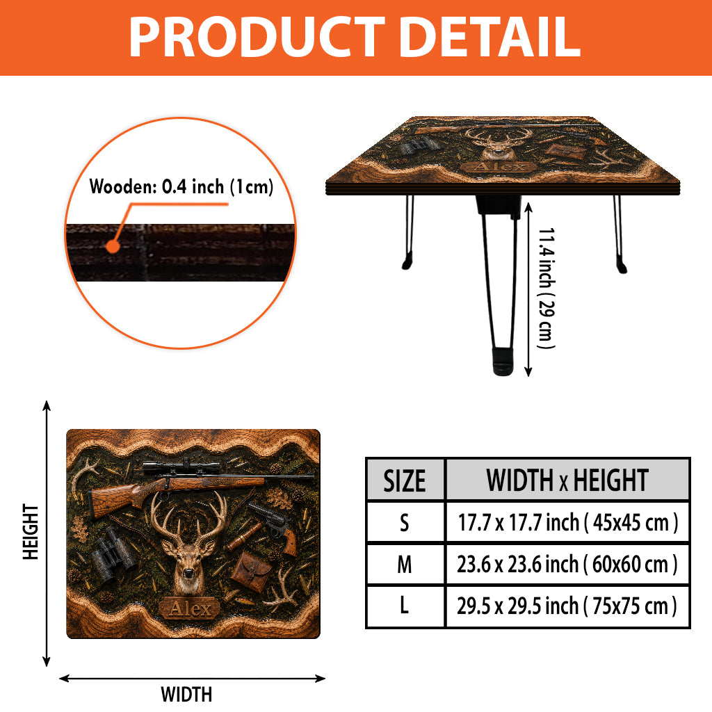 Smoke 'Em - Personalized Hunting Table Custom Shape