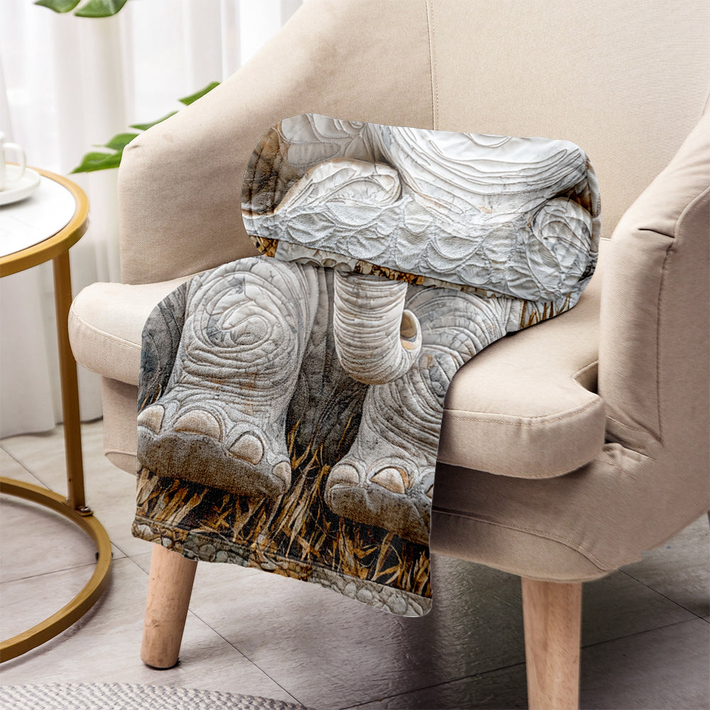 Adorable Elephant - Personalized Elephant Blanket