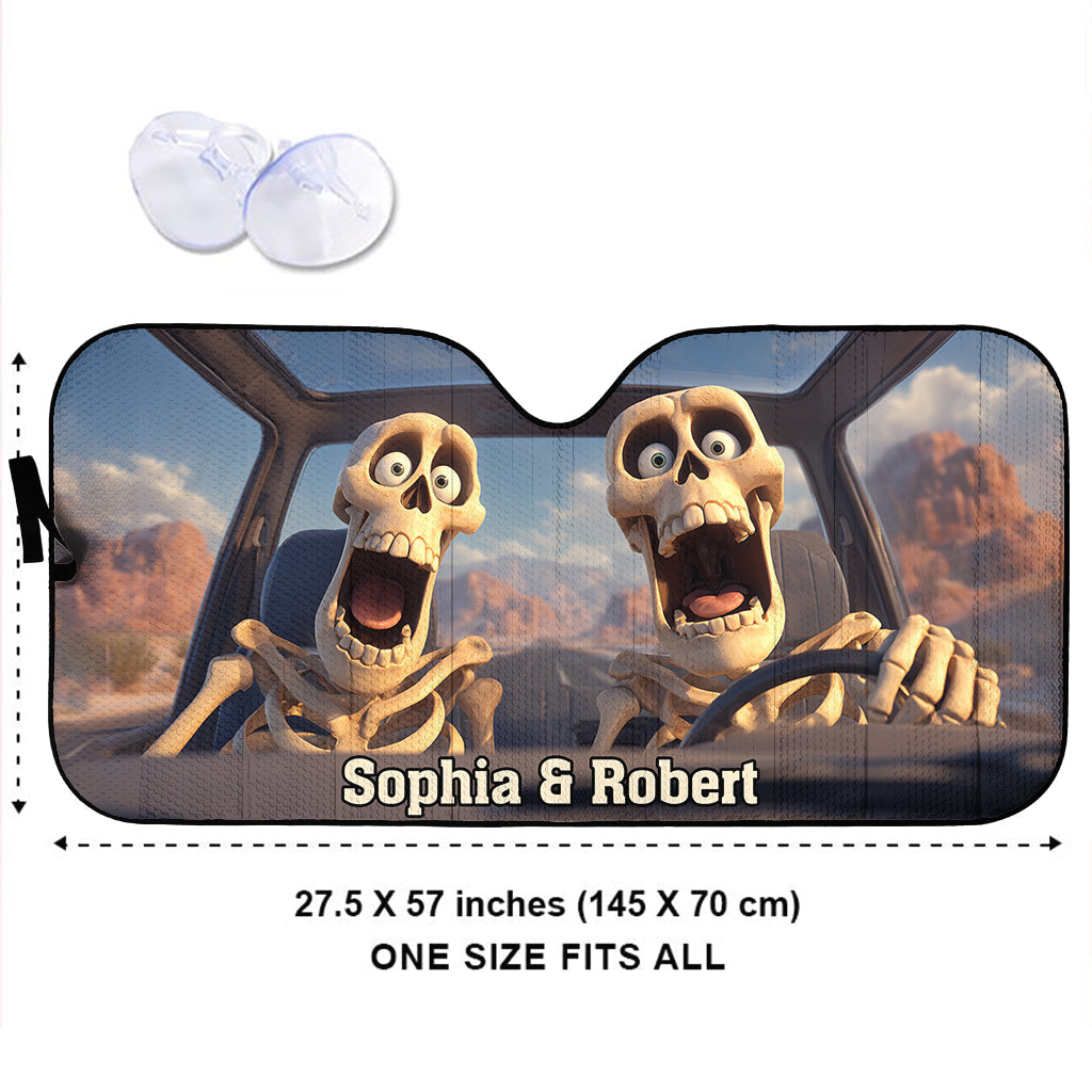 Funny Car - Personalized Skull Car Sunshade