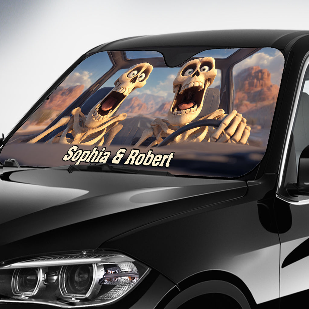 Funny Car - Personalized Skull Car Sunshade