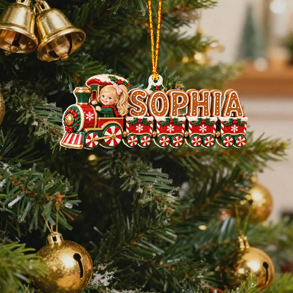 Name Letter Train Alphabet Gift For Kids - Personalized Kid Premium 3D Ornament