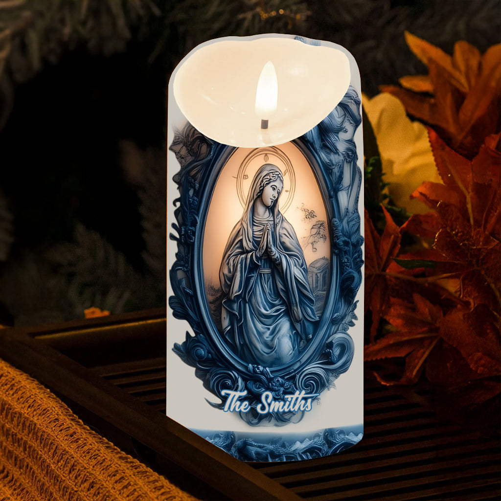 Catholic Saints - Personalized Christian Flameless Candle