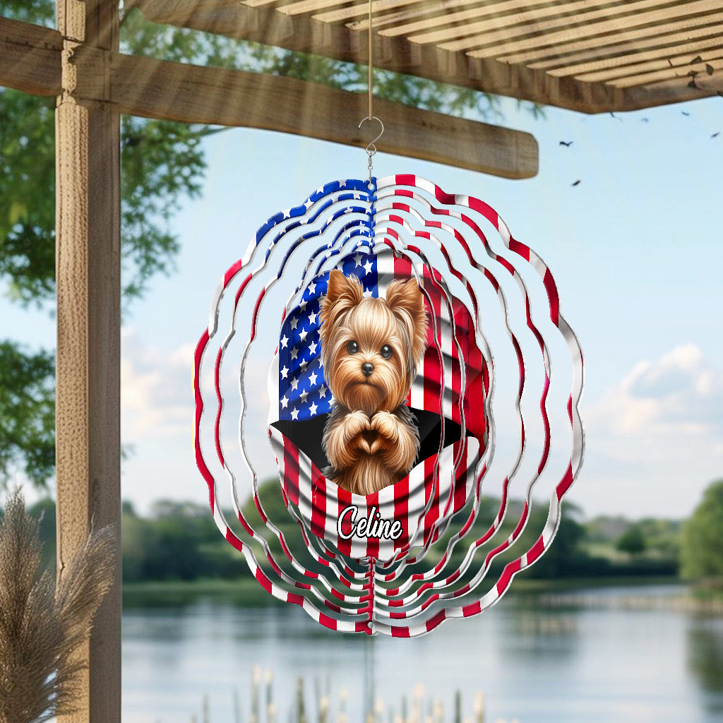 Paws And Freedom - Personalized Dog Wind Spinner