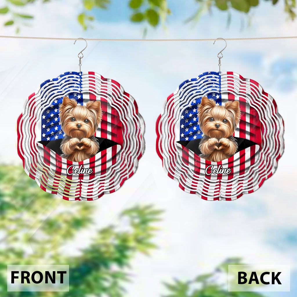 Paws And Freedom - Personalized Dog Wind Spinner