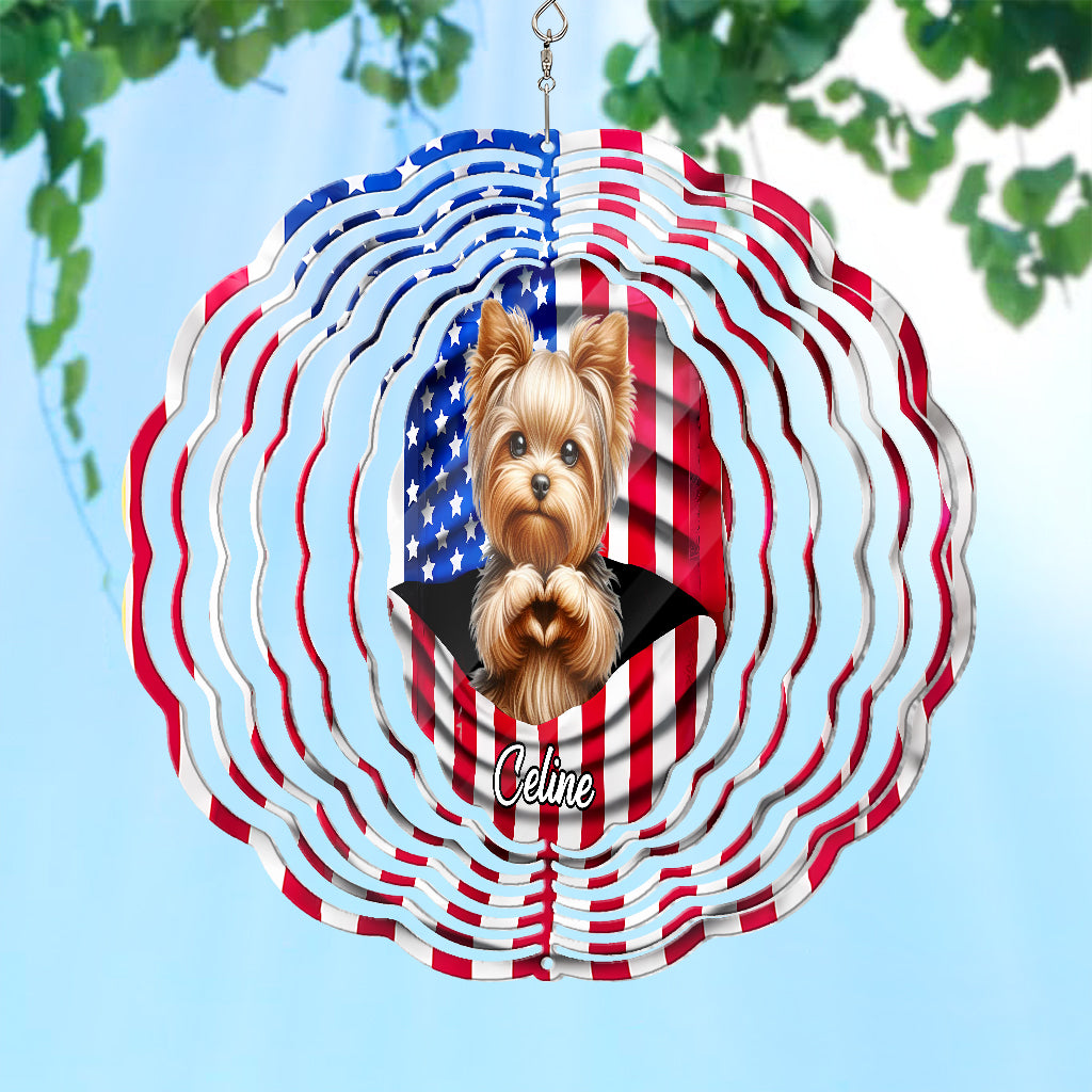 Paws And Freedom - Personalized Dog Wind Spinner